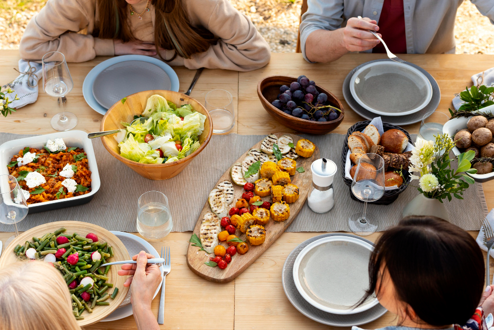 un buffet lors d'un évènement familial