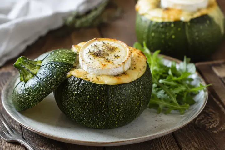 Courgette ronde et fromage de chèvre : l&rsquo;art du légume farci en été