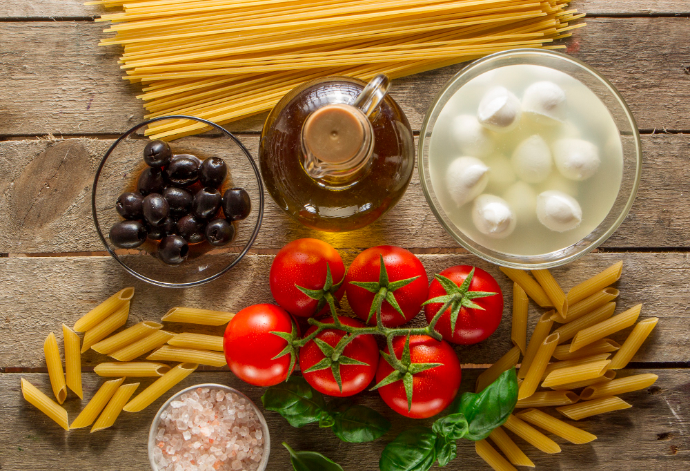 Des ingrédients de la cuisine italienne